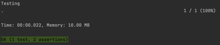PHPUnit est très rapide