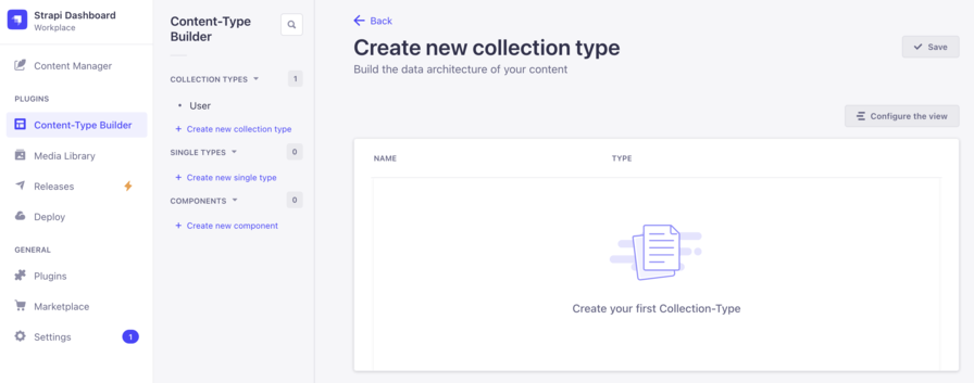 Création d'un Content Type sur Strapi